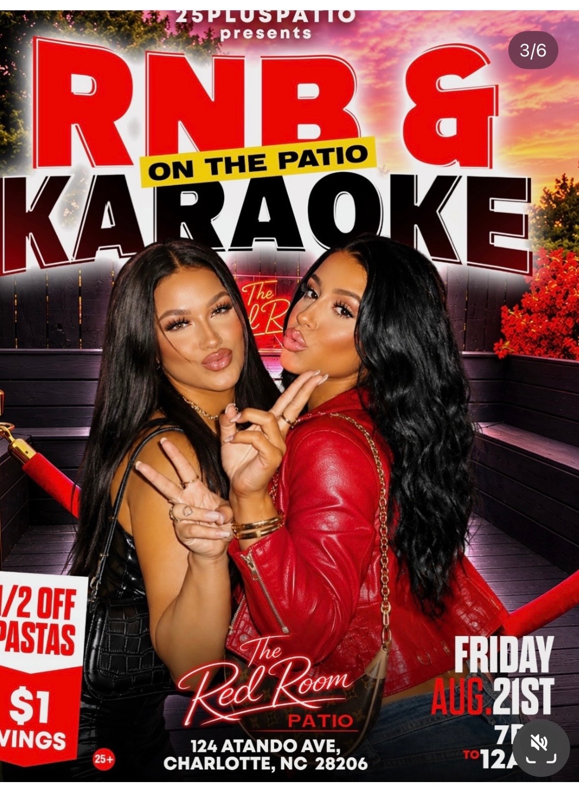 RNB and Karaoke Friday event flyer