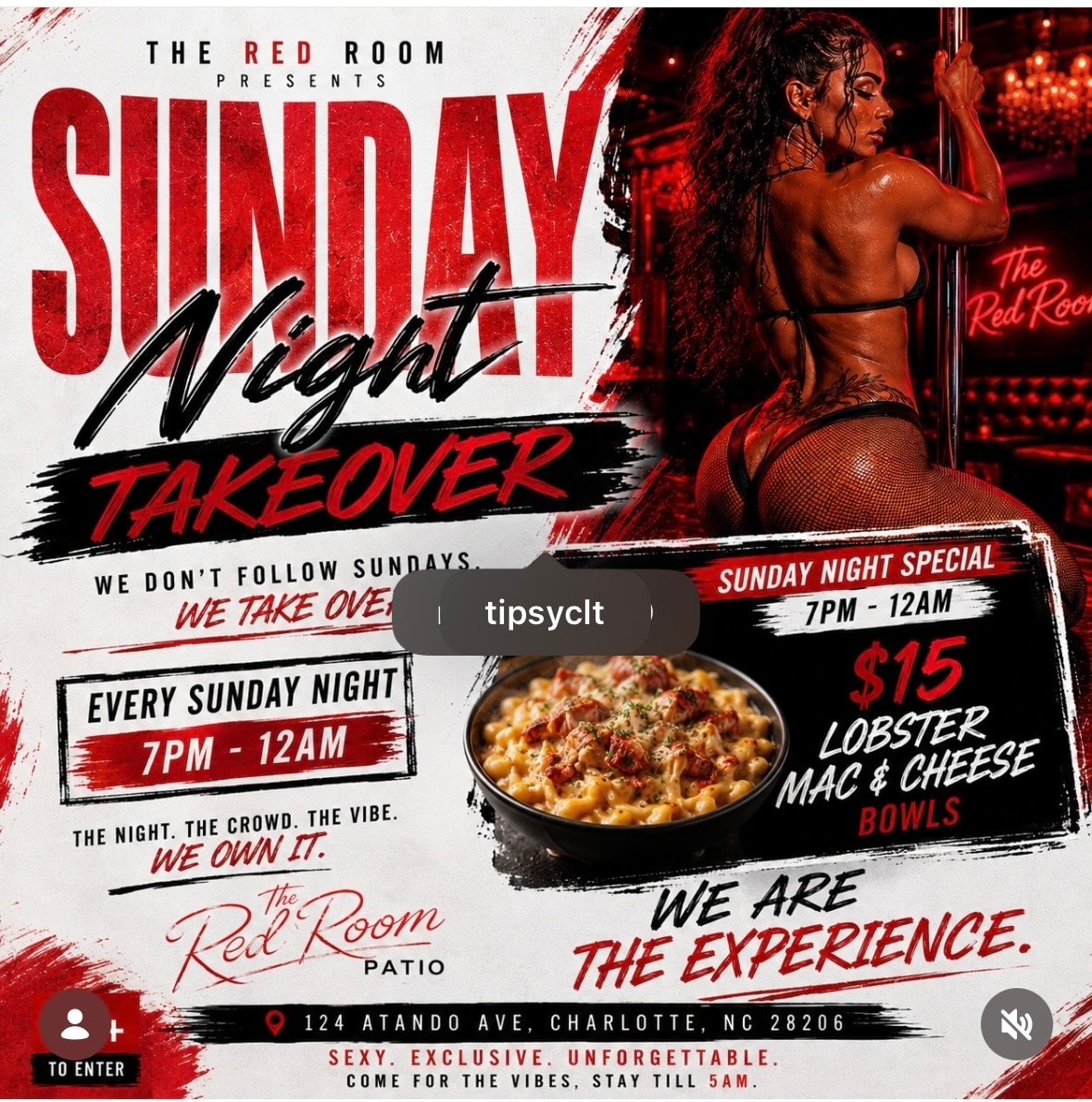 Sunday Night Takeover event flyer